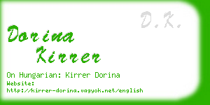 dorina kirrer business card